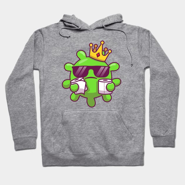 Cute King Virus With Toilet Tissue Hoodie by Catalyst Labs